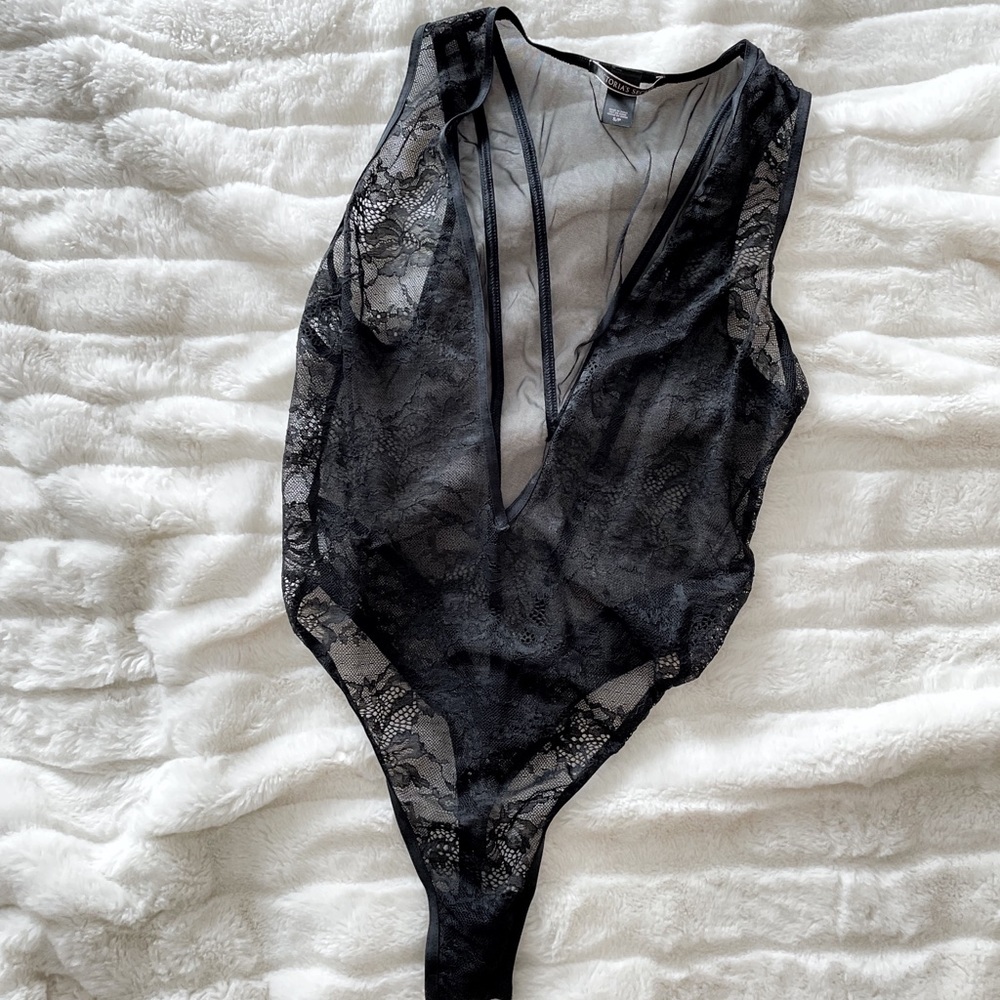 Victoria’s Secret Black Lace Bodysuit